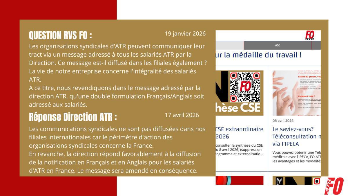 Les réponses à vos questions RVS FO, T1 2026