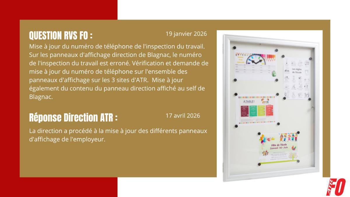Les réponses à vos questions RVS FO, T1 2026