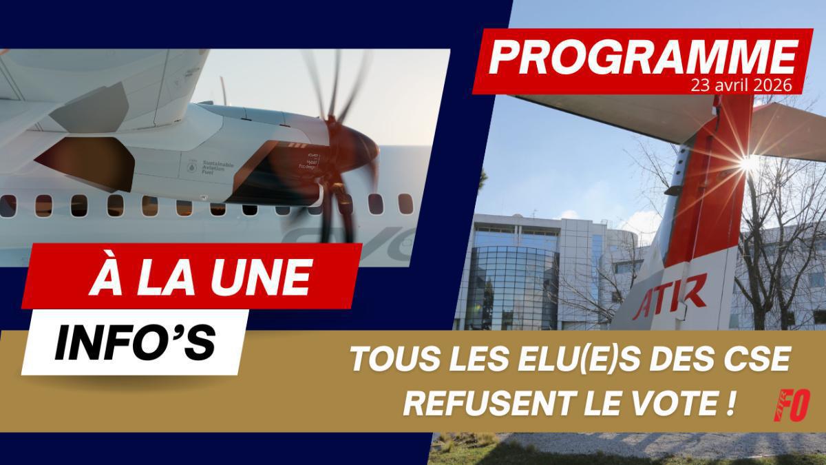 CSE : Refus de VOTE de TOUS les élu(e)s ATR !