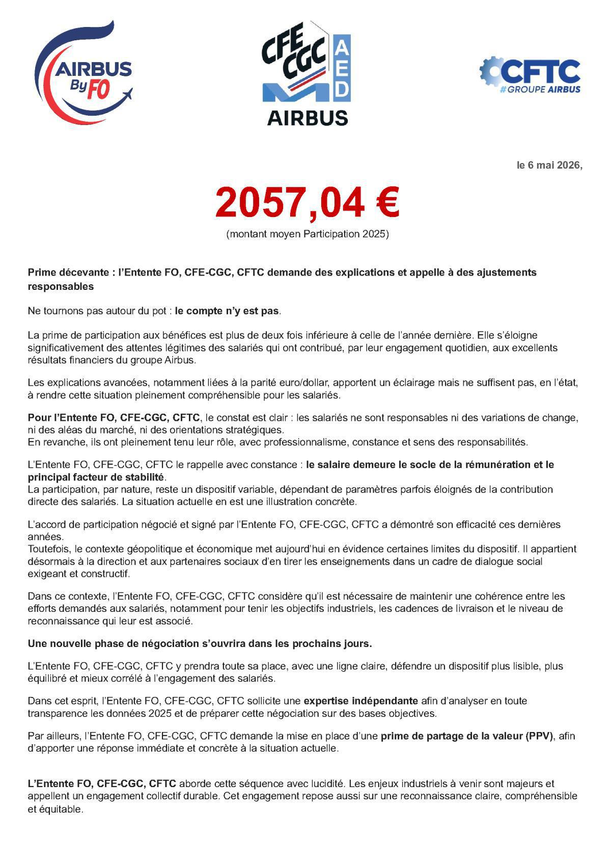 Prime de participation versée en 2026 (exercice 2025)