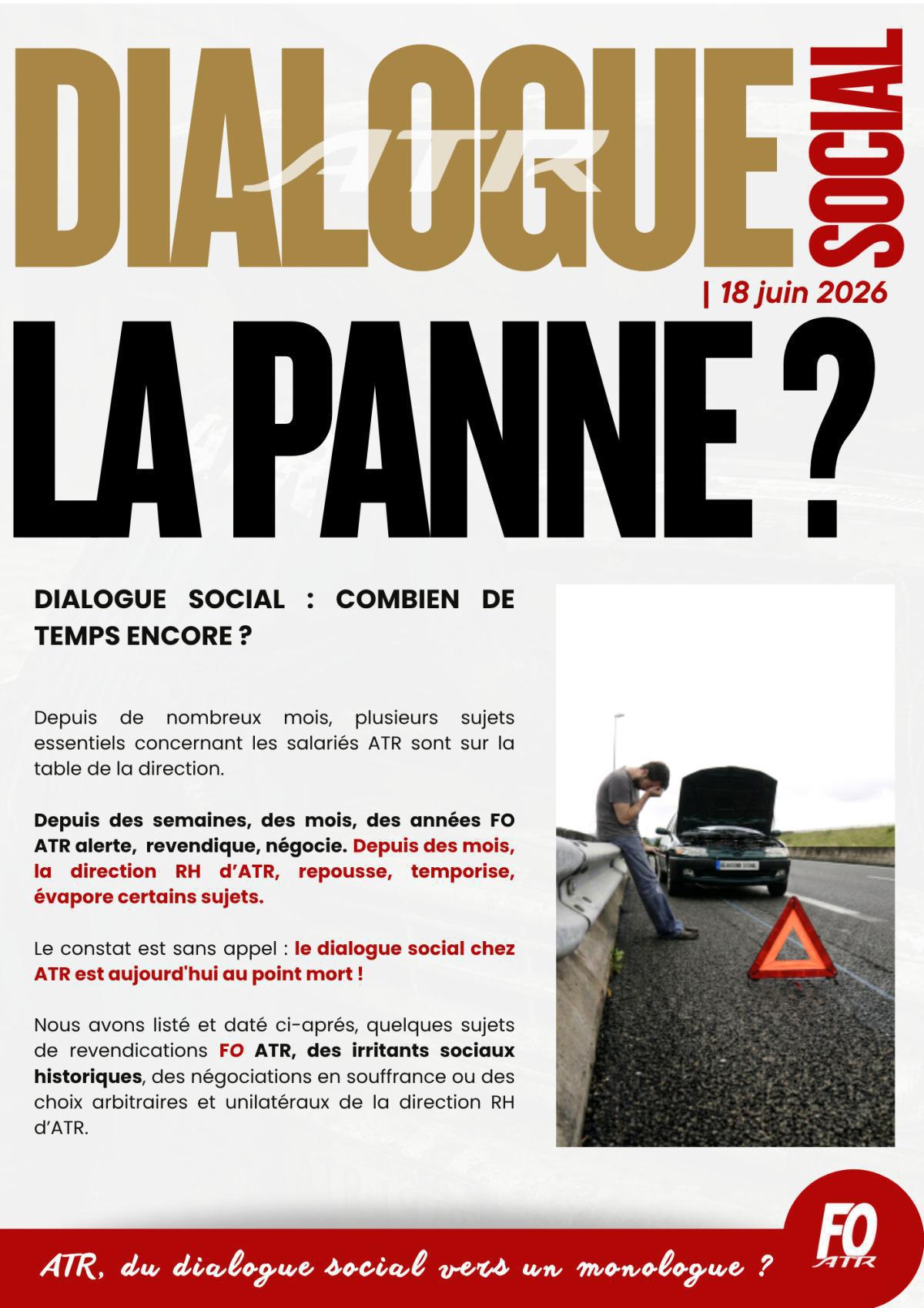 ATR : Quel dialogue social ?! What social dialogue?!