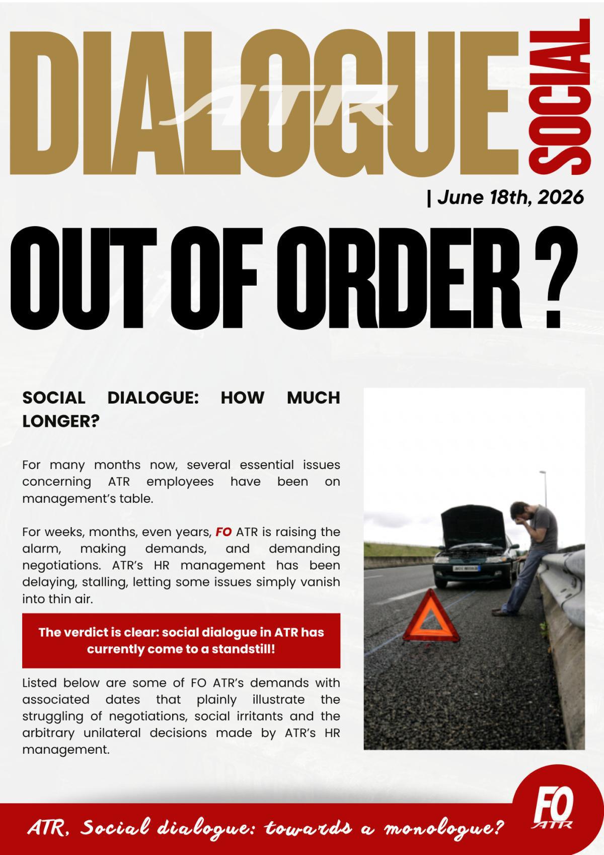 ATR : Quel dialogue social ?! What social dialogue?!