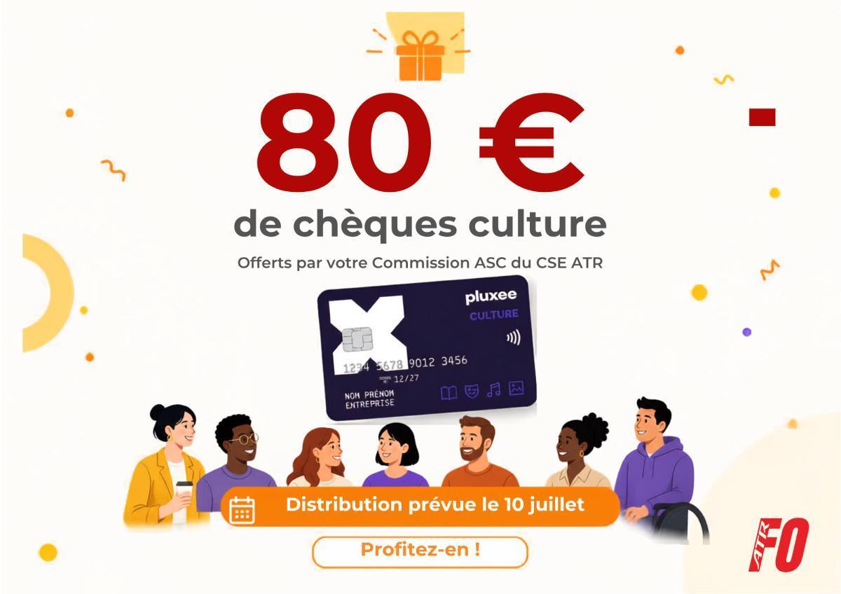 Chèques Culture: 80€ offerts ! Culture Vouchers: 80€ Offer!