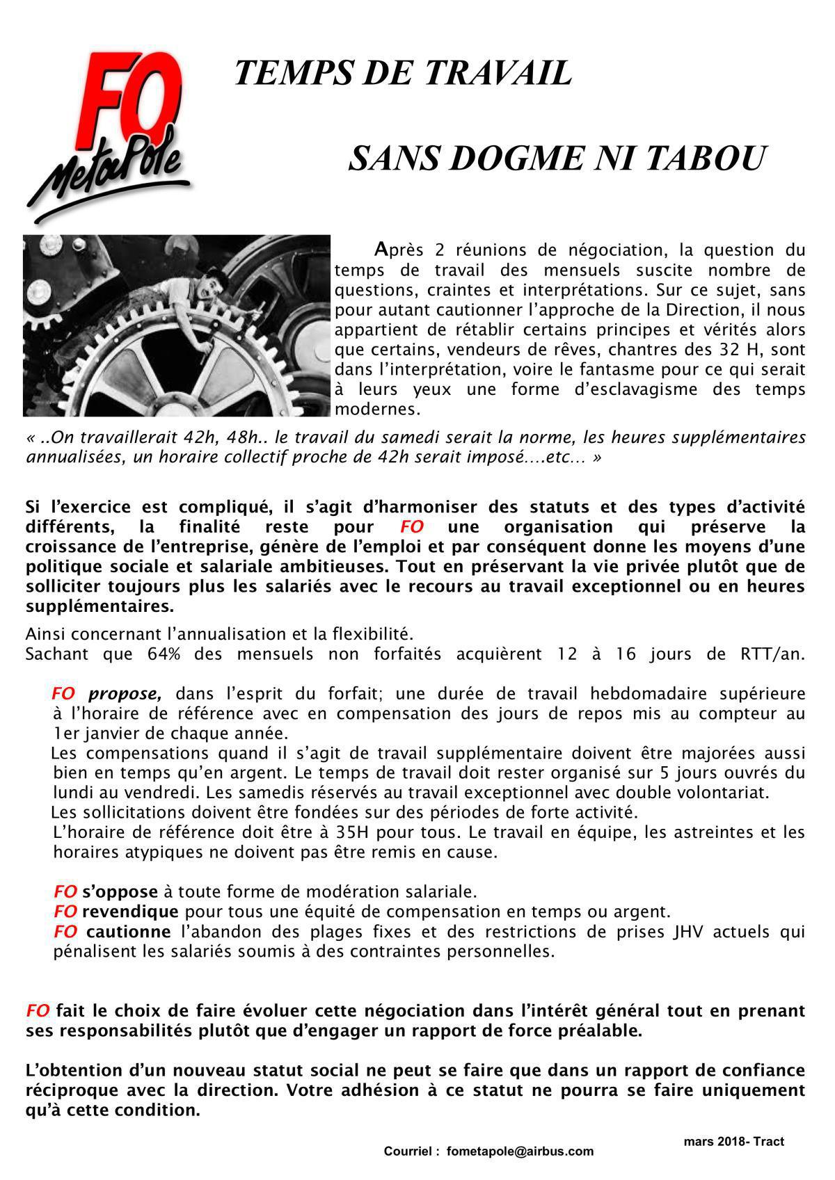 Temps de travail, sans dogme ni tabou Temps de travail, sans dogme ni tabou