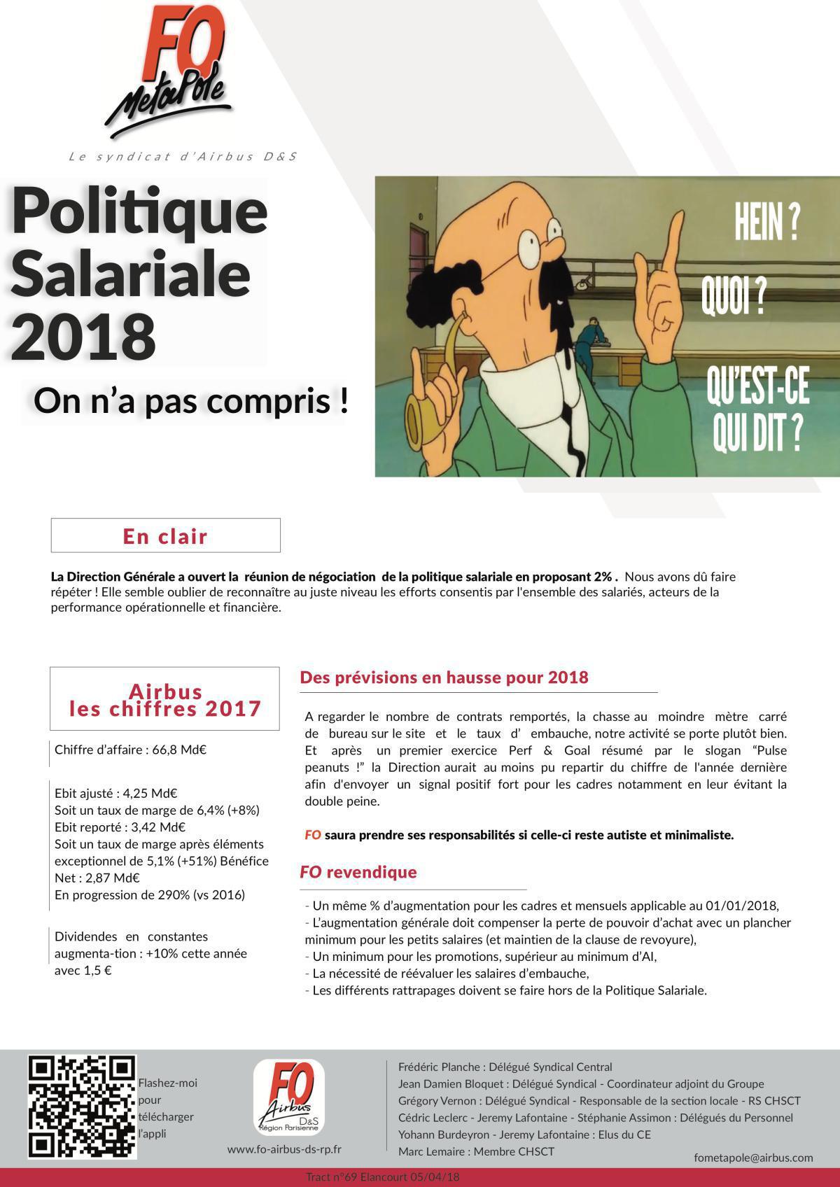 Politique Salariale 2018 : on n'a pas compris ! Acte 1 Politique Salariale 2018 : on n'a pas compris ! Acte 1