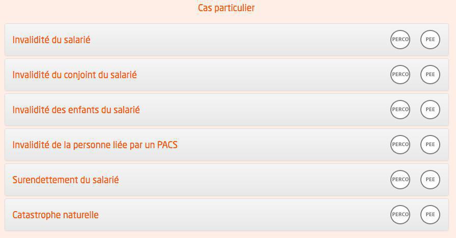 PERCO / PEE - Cas de déblocage PERCO / PEE - Cas de déblocage