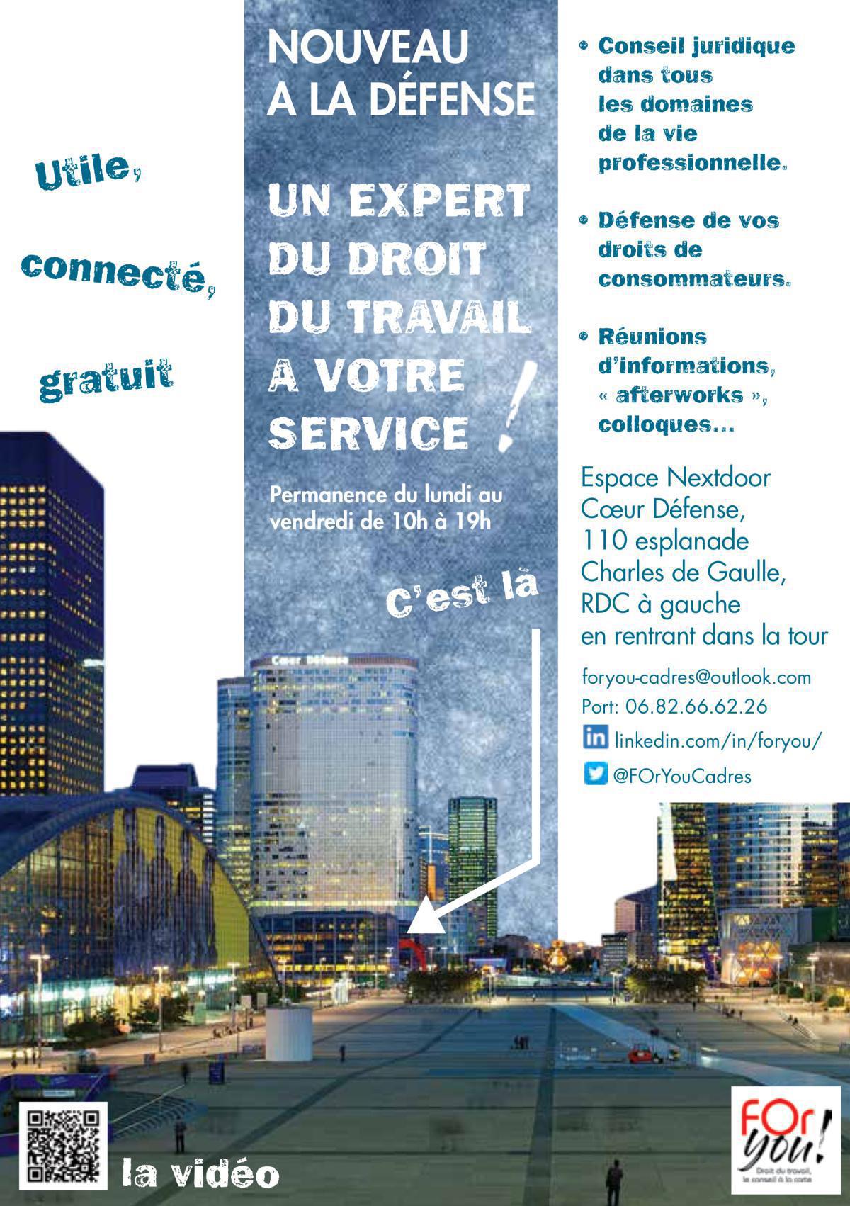 ForYou - 1ere permanence gratuite de défense des cadres ForYou - 1ere permanence gratuite de défense des cadres