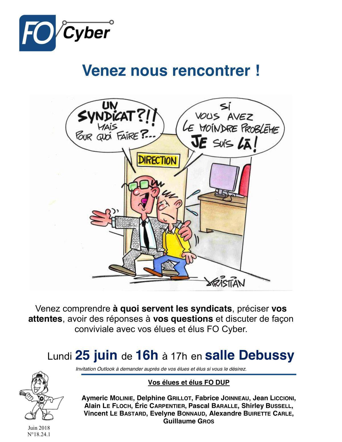 Réunion d'infos FO Cyber Réunion d'infos FO Cyber