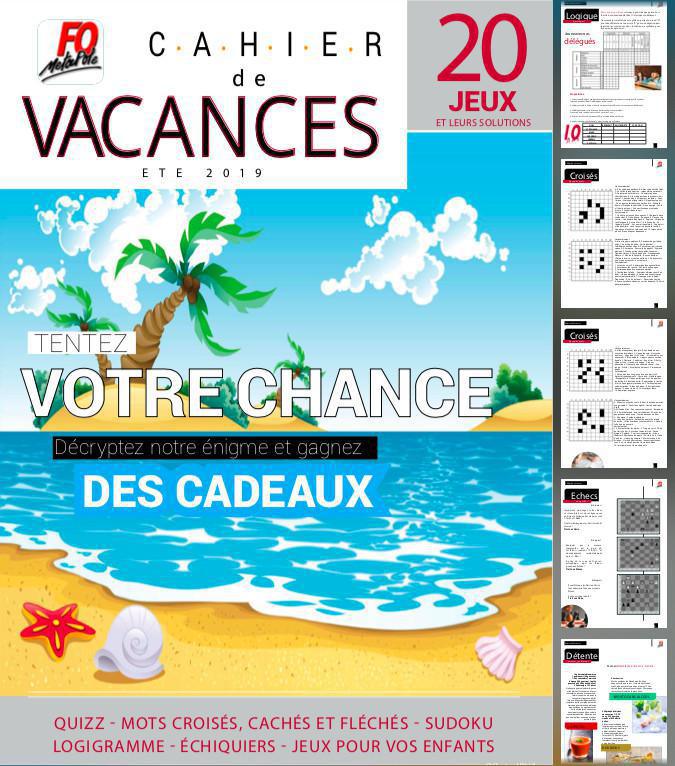 Réponse du jeu concours du cahier de vacances