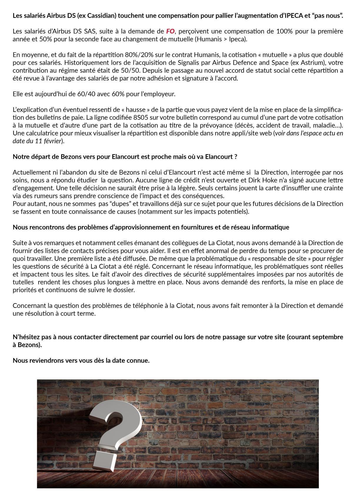 Bezons - La Ciotat : vos questions / nos réponses Bezons - La Ciotat : vos questions / nos réponses