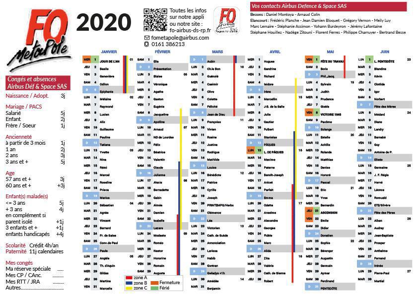 Calendrier 2020 Calendrier 2020