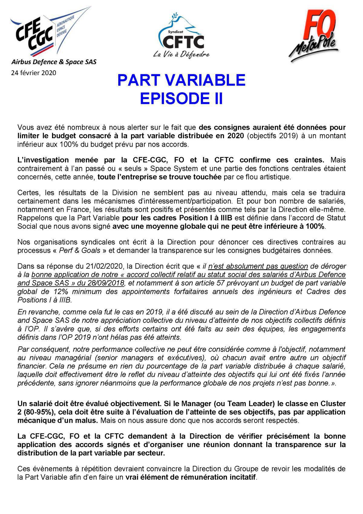 Part-Variable Episode II