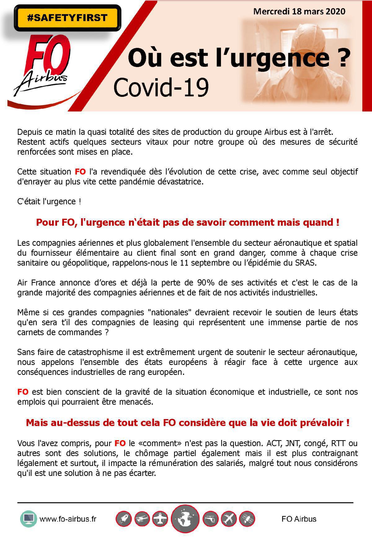 Où est l'urgence ? Où est l'urgence ?