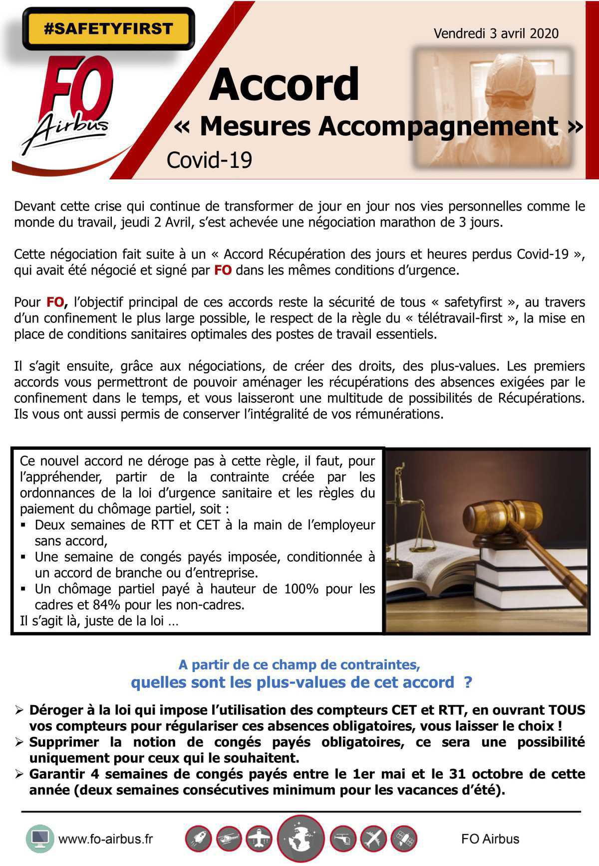 Accord : Mesures accompagnements Accord : Mesures accompagnements