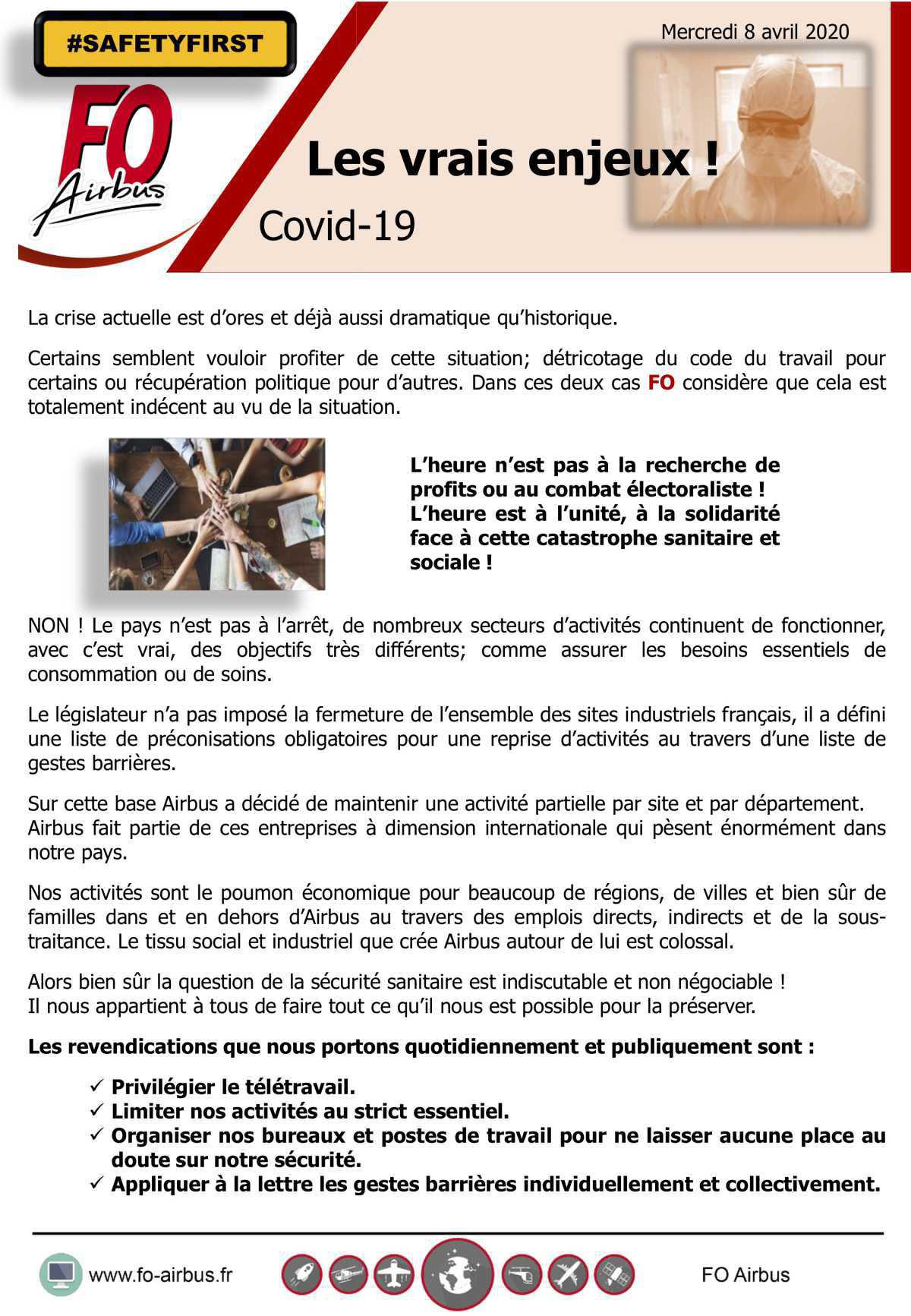 Les vrais enjeux ! Les vrais enjeux !