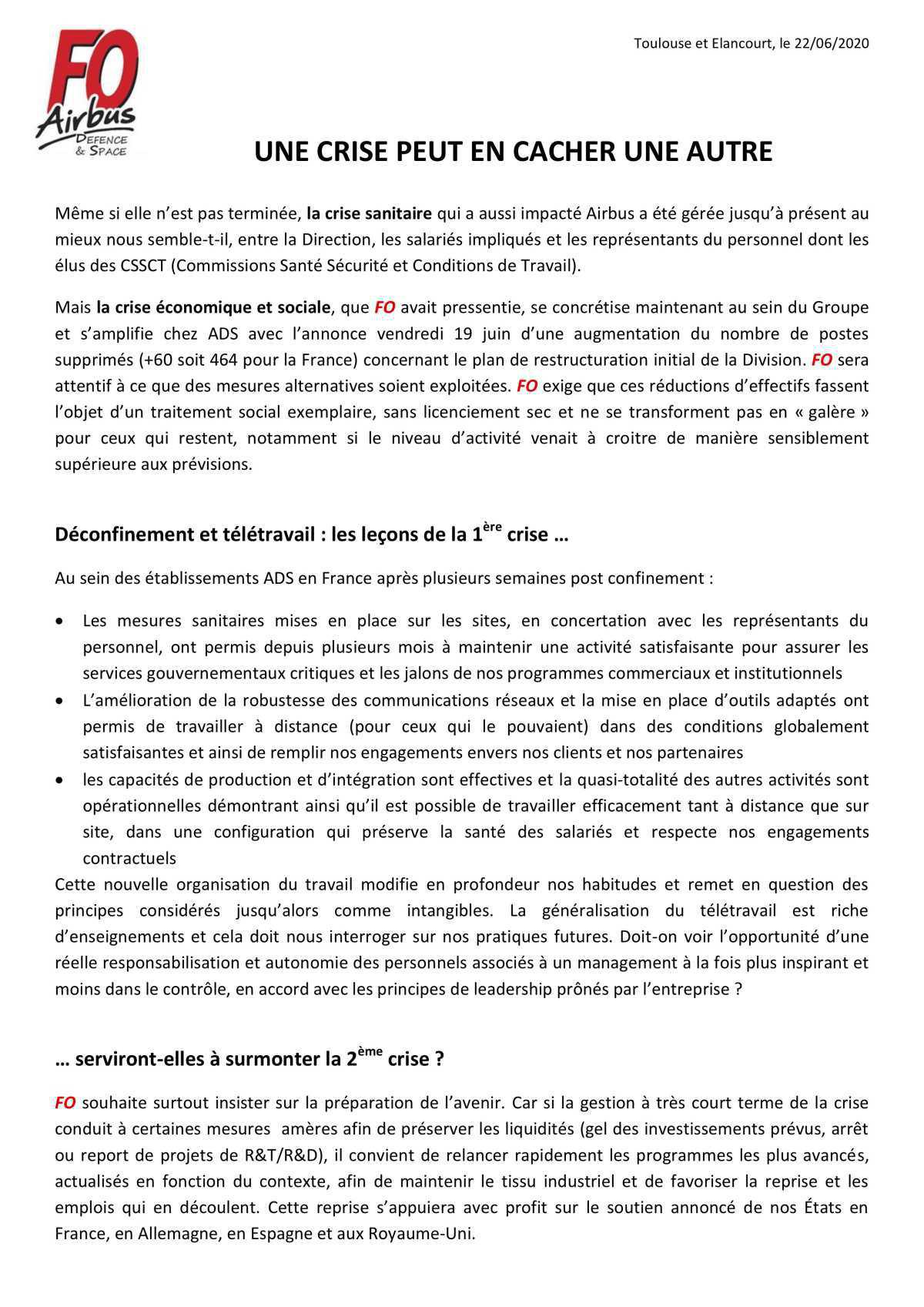Une crise peut en cacher une autre Une crise peut en cacher une autre