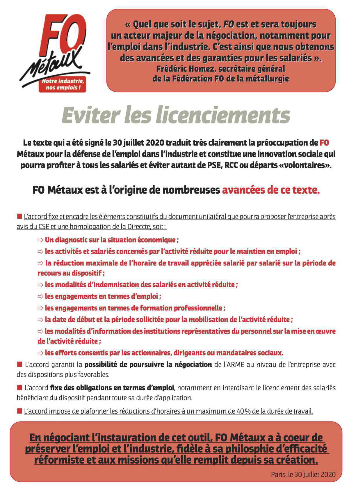 ARME pour maintenir les emplois dans l'industrie ARME pour maintenir les emplois dans l'industrie