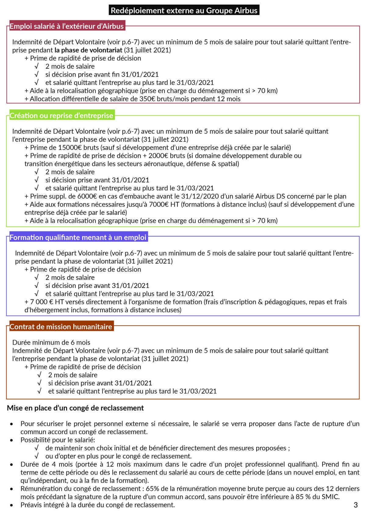 PSE ADS : Version définitive des mesures sociales en cas de volontariat PSE ADS : Version définitive des mesures sociales en cas de volontariat