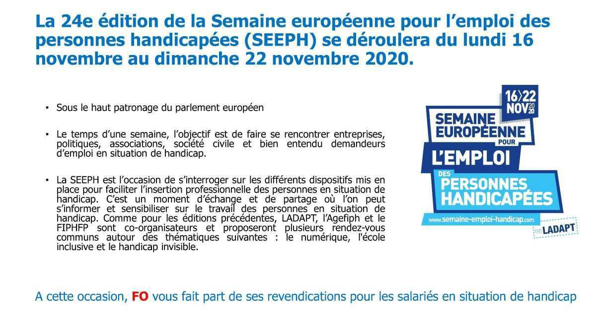 Les revendications de FO pour les salariés handicapés Les revendications de FO pour les salariés handicapés