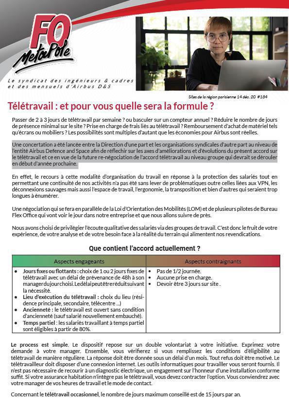 Télétravail : et pour vous quelle sera la formule ? Télétravail : et pour vous quelle sera la formule ?