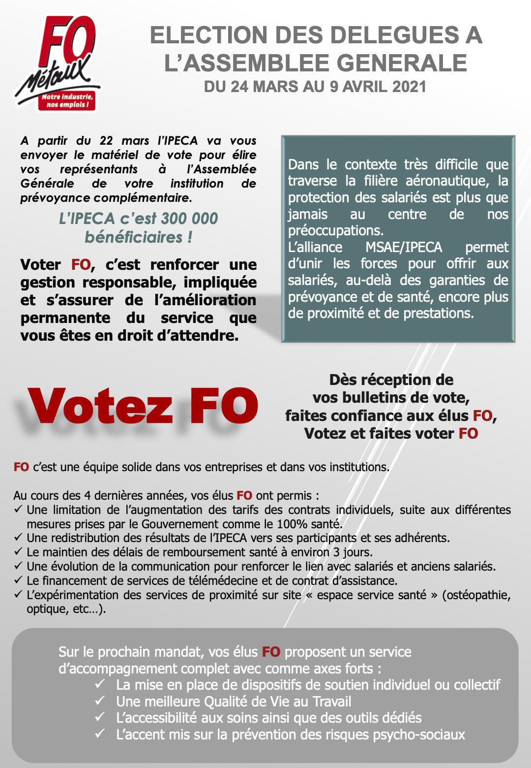 IPECA : Elections des délégués à l'assemblée générale IPECA : Elections des délégués à l'assemblée générale