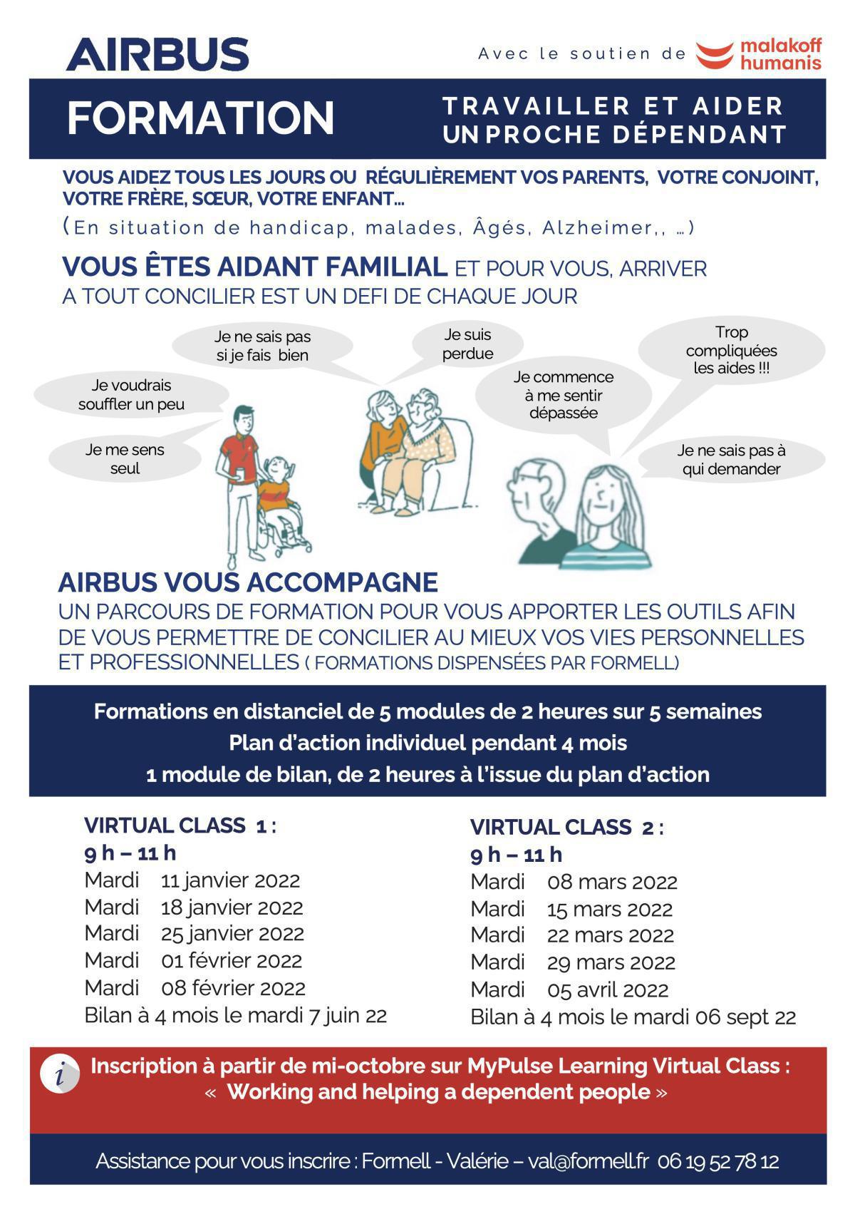 Aidant Familial : sessions de formation janv/mars 22 Aidant Familial : sessions de formation janv/mars 22