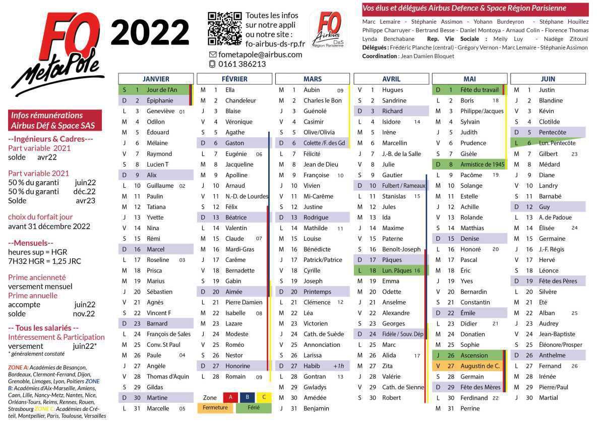 Calendrier 2022 Calendrier 2022