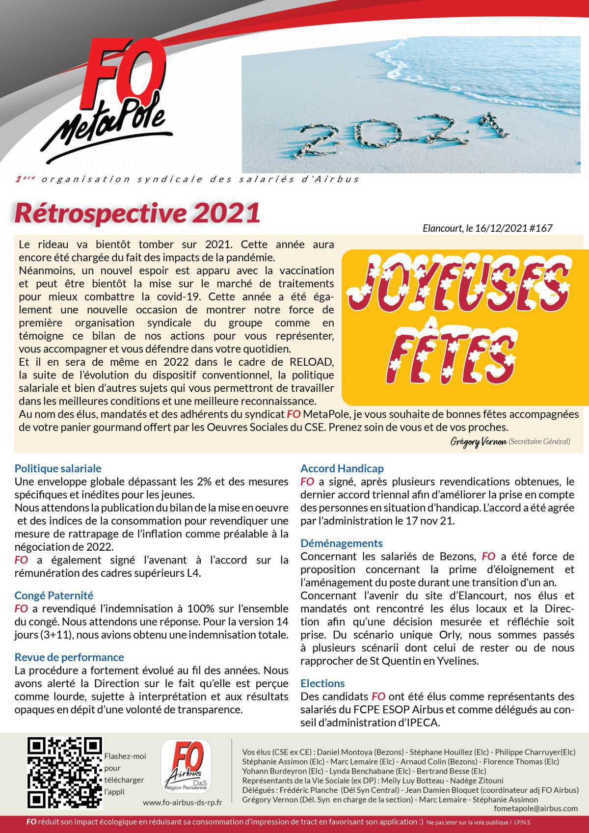 Rétrospective 2021 Rétrospective 2021