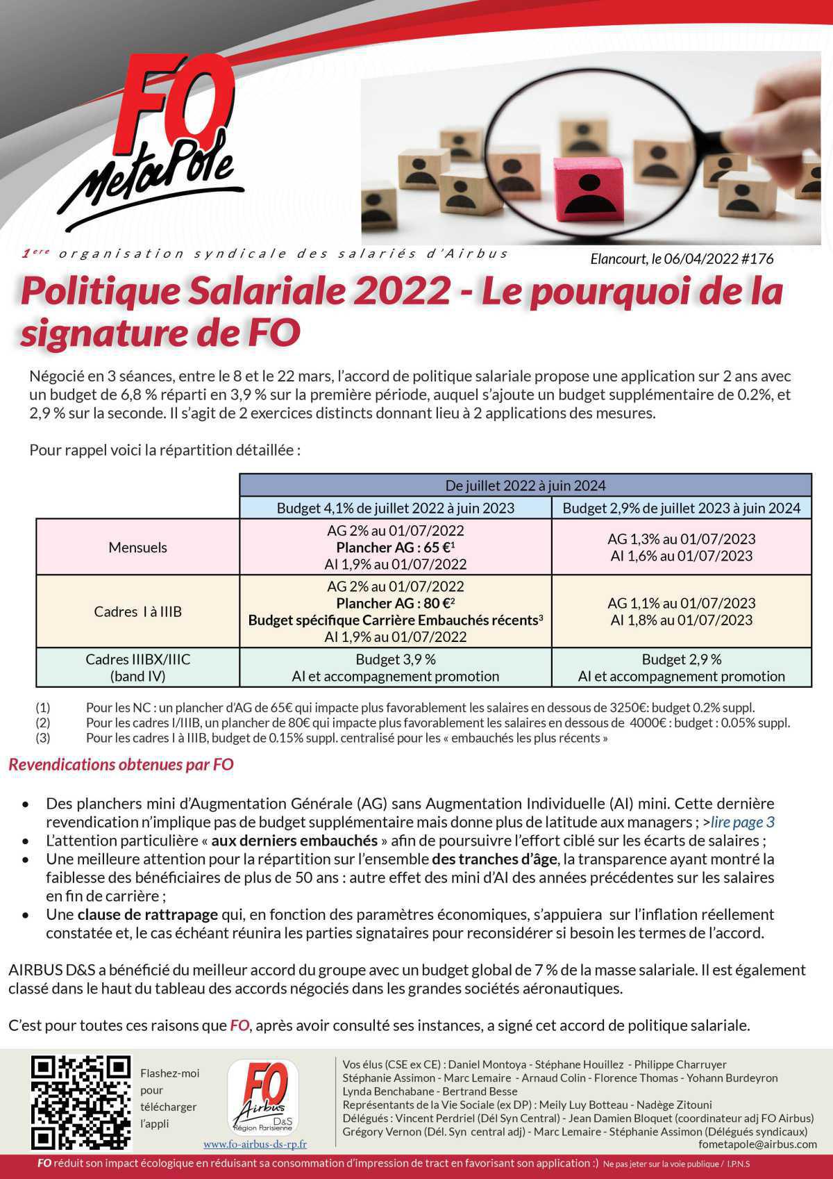 Politique Salariale 2022 - Le pourquoi de la signature de FO  Politique Salariale 2022 - Le pourquoi de la signature de FO