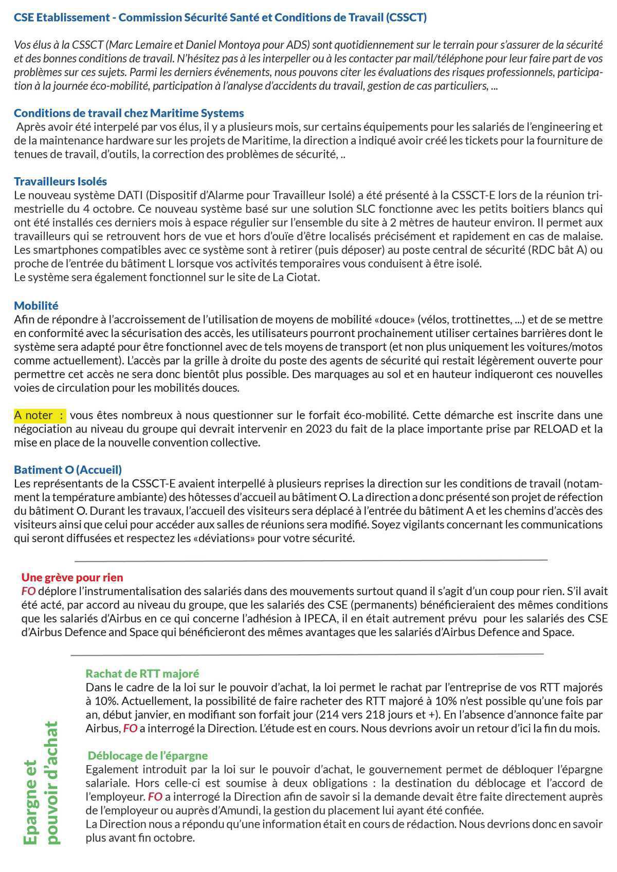 Le bulletin des instances #oct 22 Le bulletin des instances #oct 22
