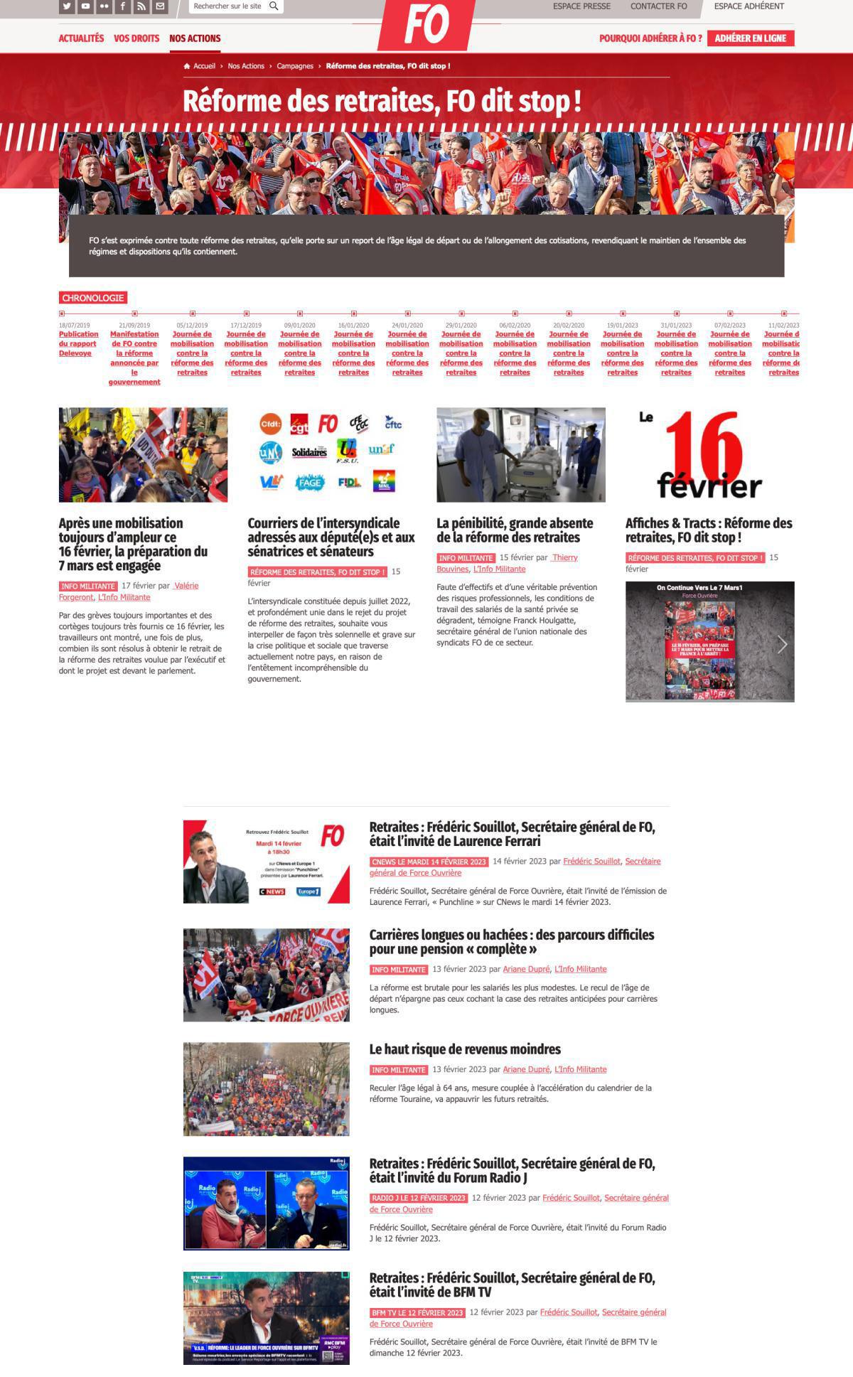 Réforme des retraites, FO dit stop ! Réforme des retraites, FO dit stop !