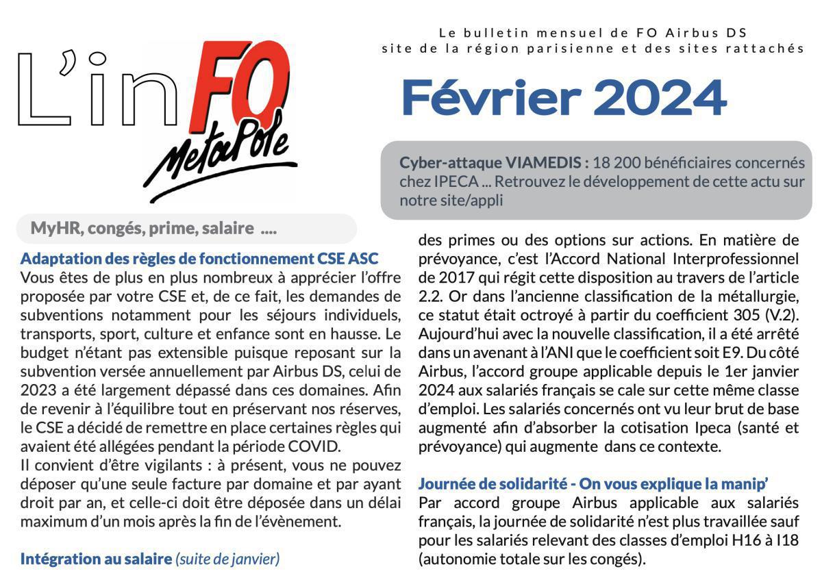Bulletin de Février 2024 Bulletin de Février 2024