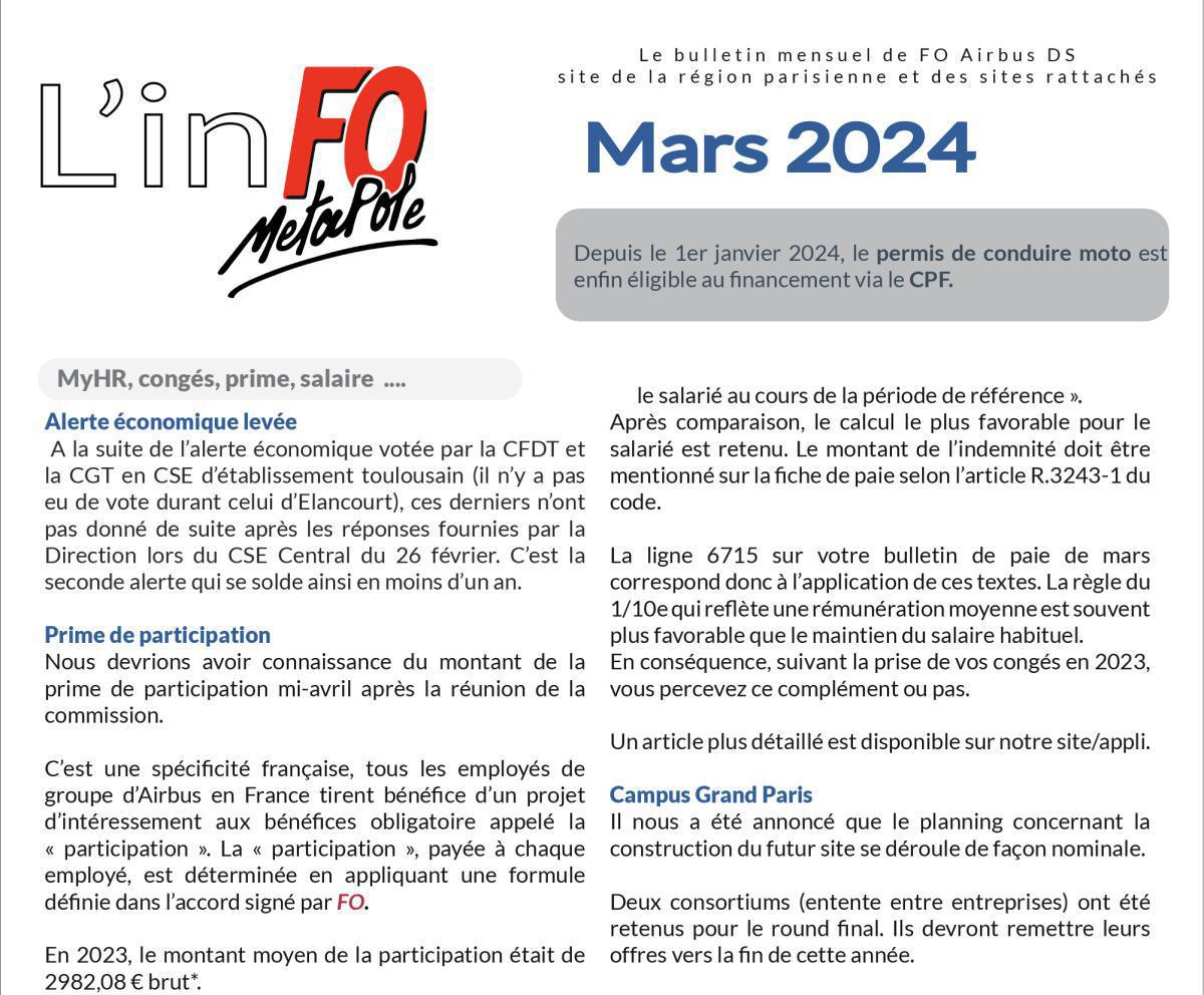 Bulletin de mars 2024 Bulletin de mars 2024