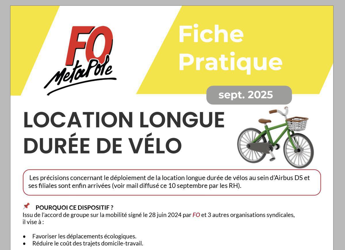 Location Longue Durée de vélos chez Airbus Location Longue Durée de vélos chez Airbus