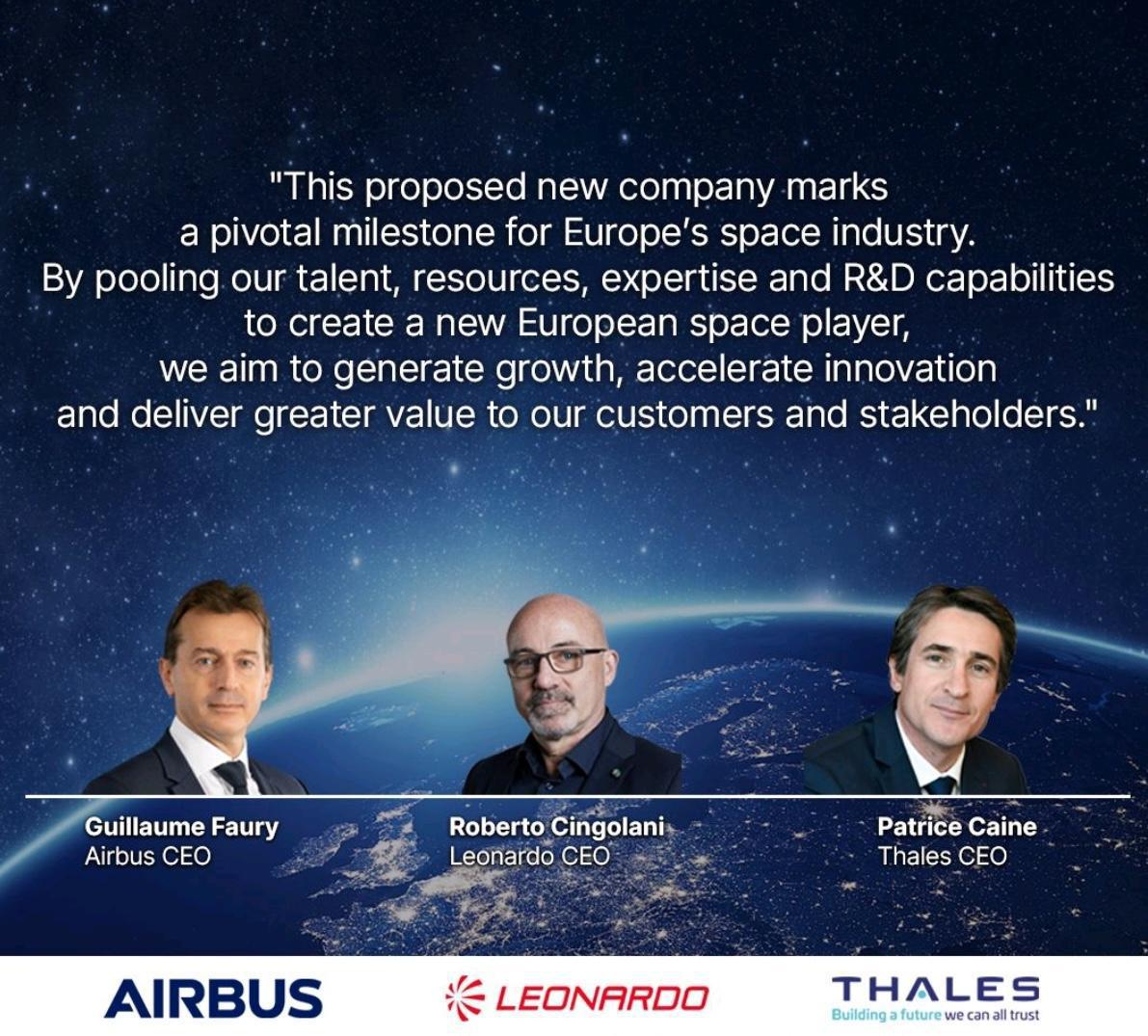 Airbus, Leonardo et Thales signent un MoU pour créer un acteur spatial européen - FO réagit