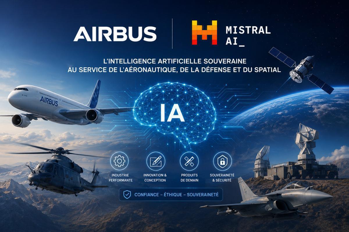 Airbus s’associe à Mistral AI pour renforcer l’intelligence artificielle souveraine dans l’aéronautique, la défense et le spatial