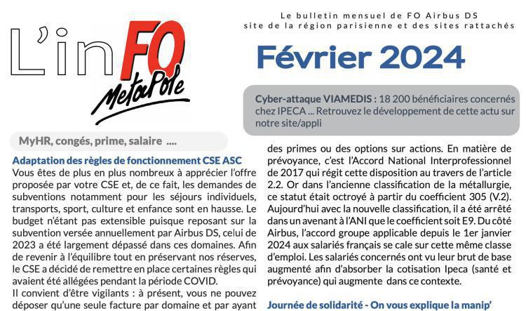 Bulletin de Février 2024