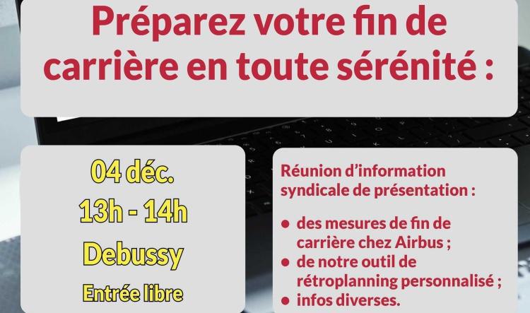 Préparez votre fin de carrière - Réunion d'information