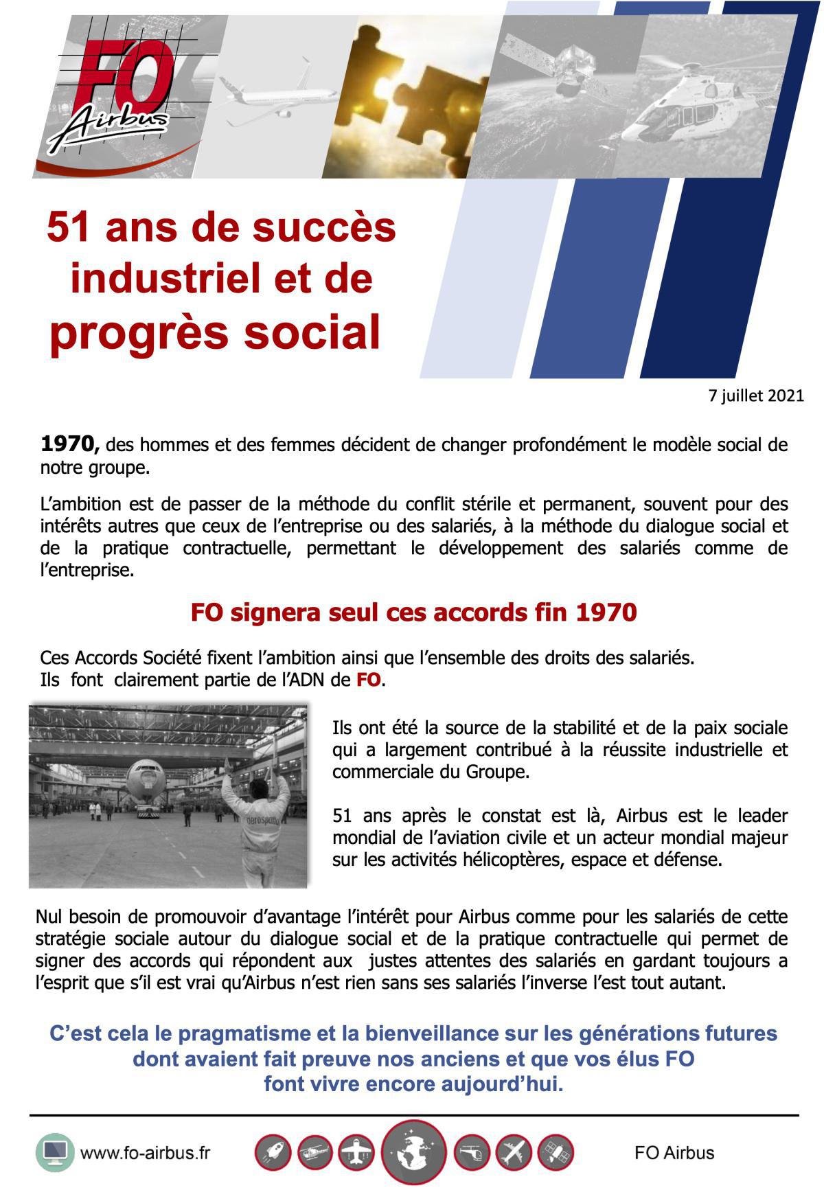 51 ans de succès industriel et de progrès social