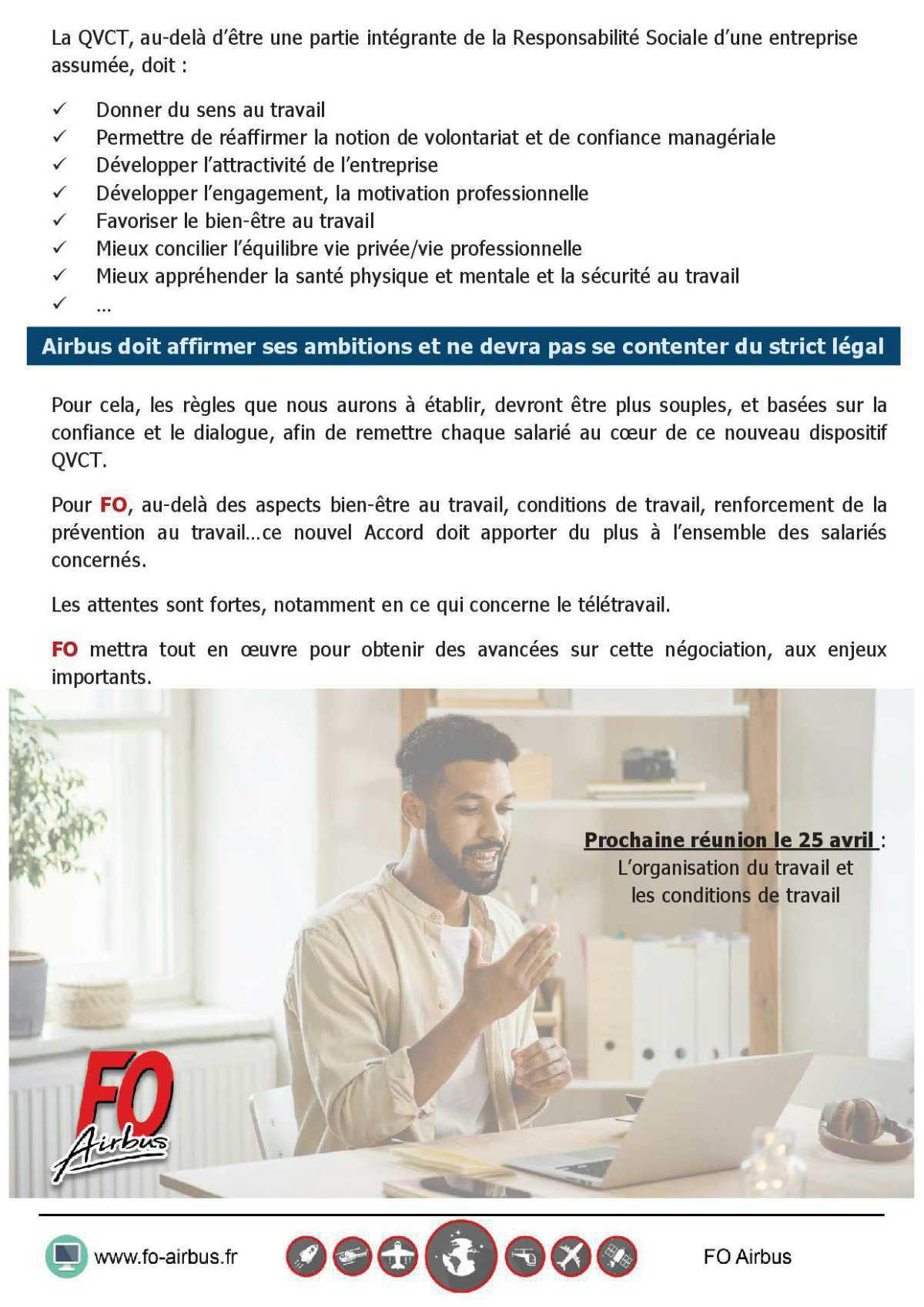 QVCT, 1ère réunion de négociation QVCT, 1ère réunion de négociation