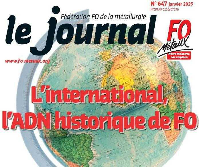 Journal FO Métaux - L'Europe, géant syndical