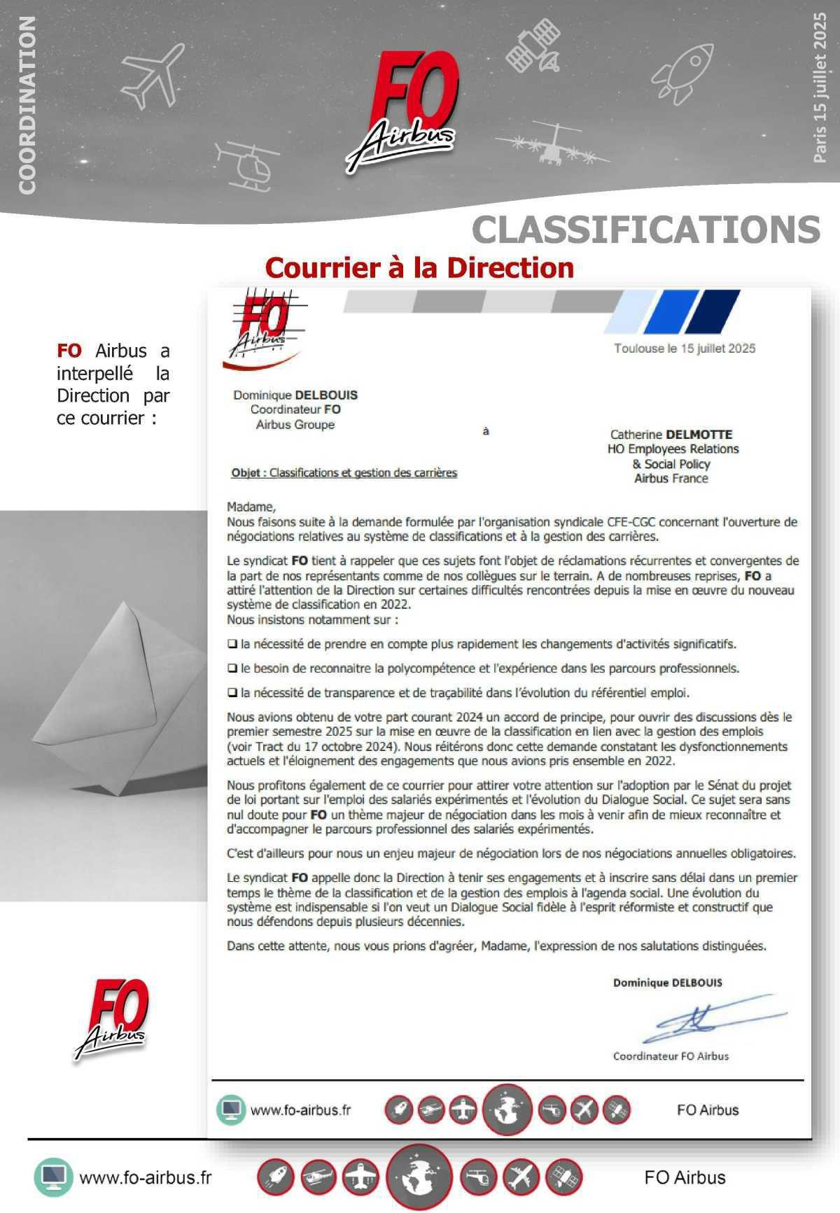 Classifications et gestion des carrières