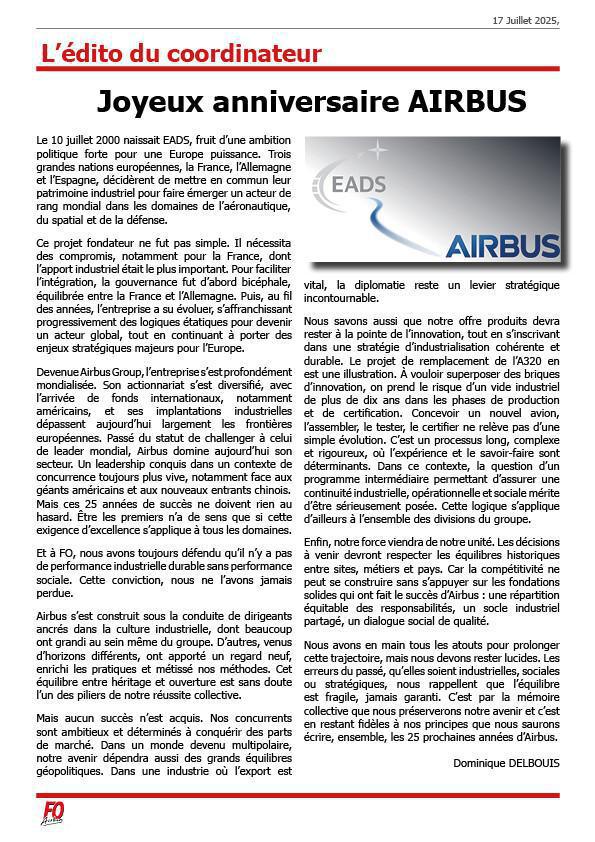 Joyeux anniversaire AIRBUS