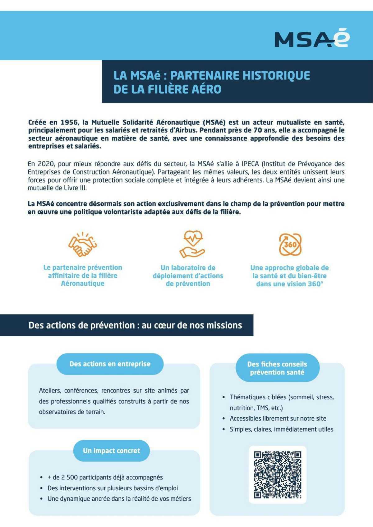 La MSAé : partenaire historique de la filière