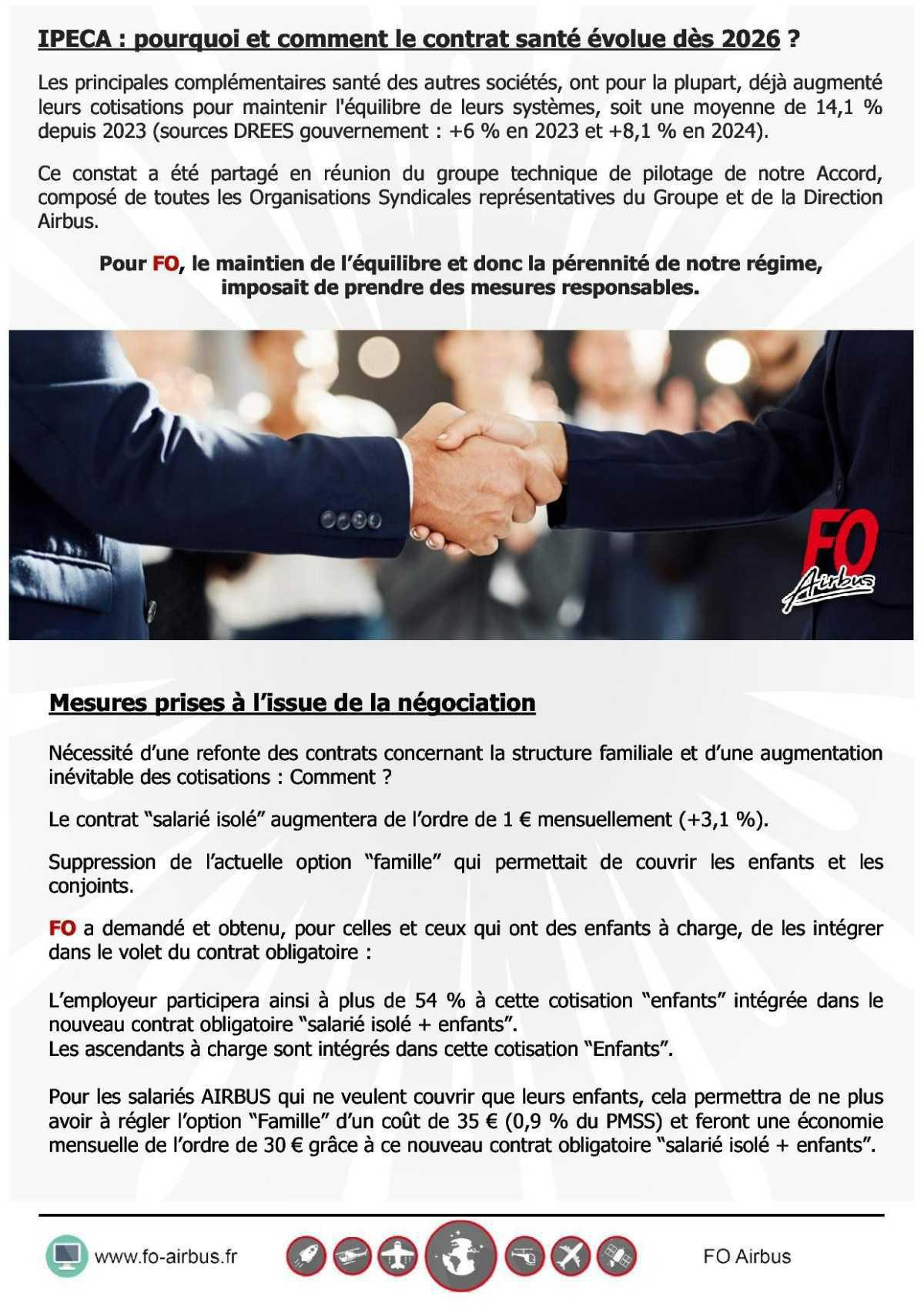 IPECA - Avenant au contrat santé / prévoyance