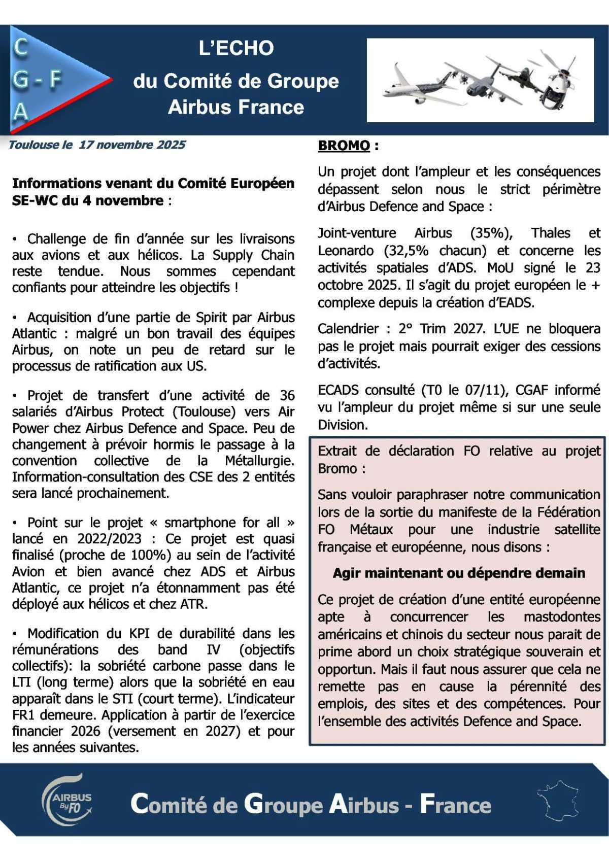 Airbus France - L'écho du CGAF