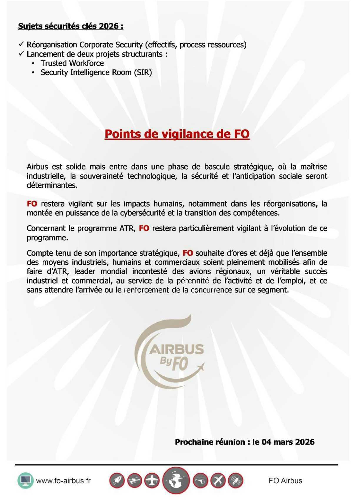 Echos du Comité de Groupe Airbus France