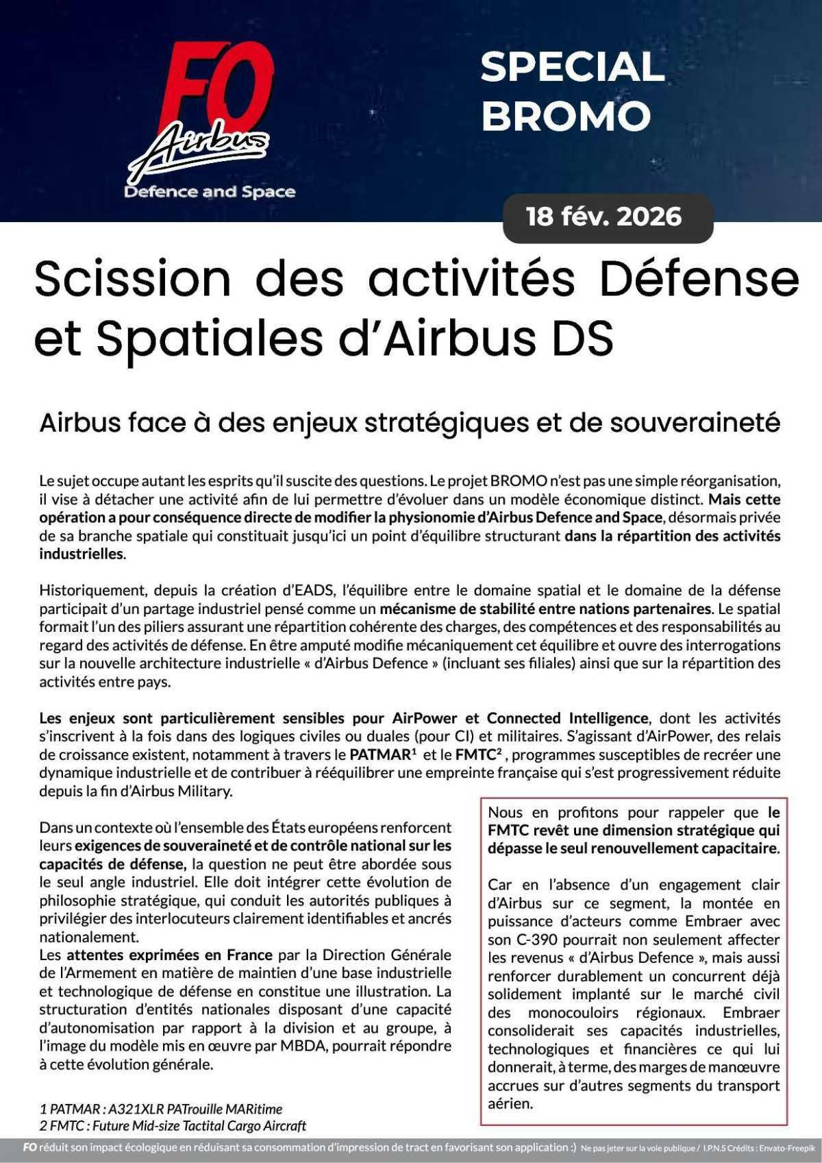 Scission de ADS - Les enjeux stratégiques et de souveraineté