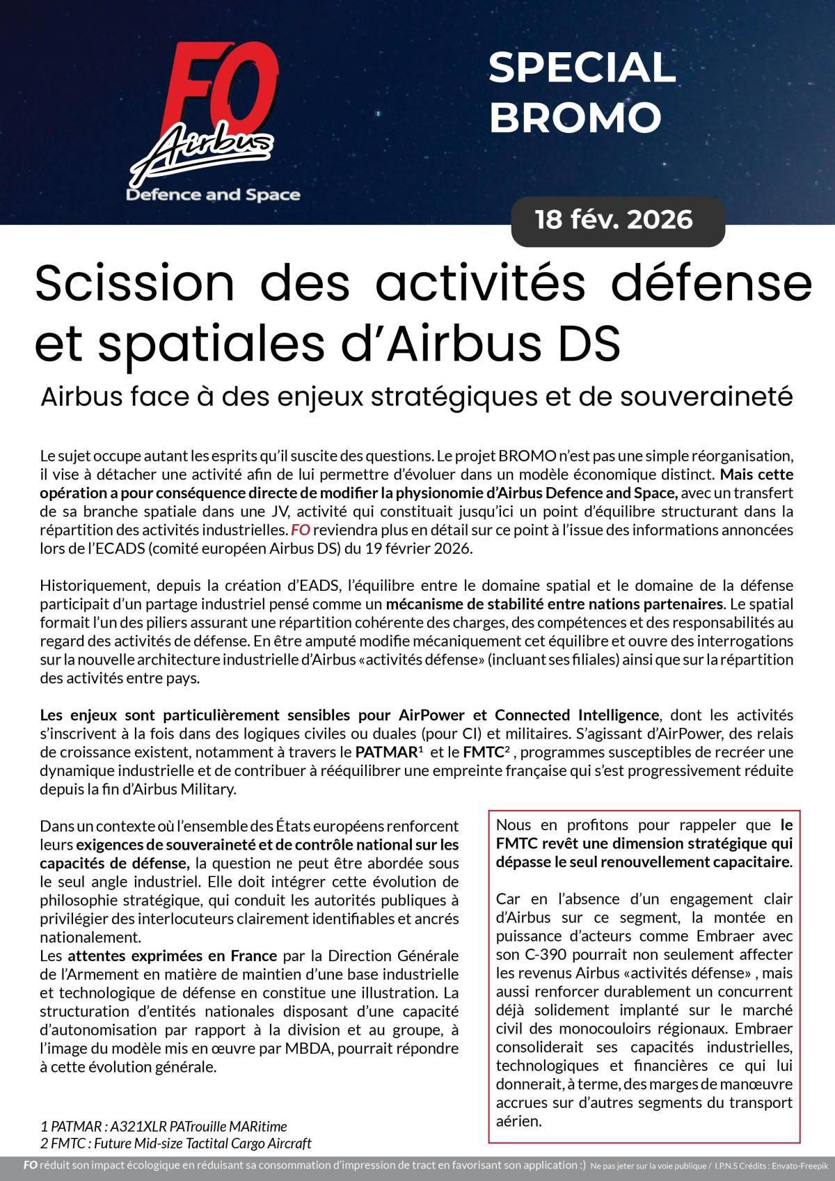 Scission de ADS - Les enjeux stratégiques et de souveraineté