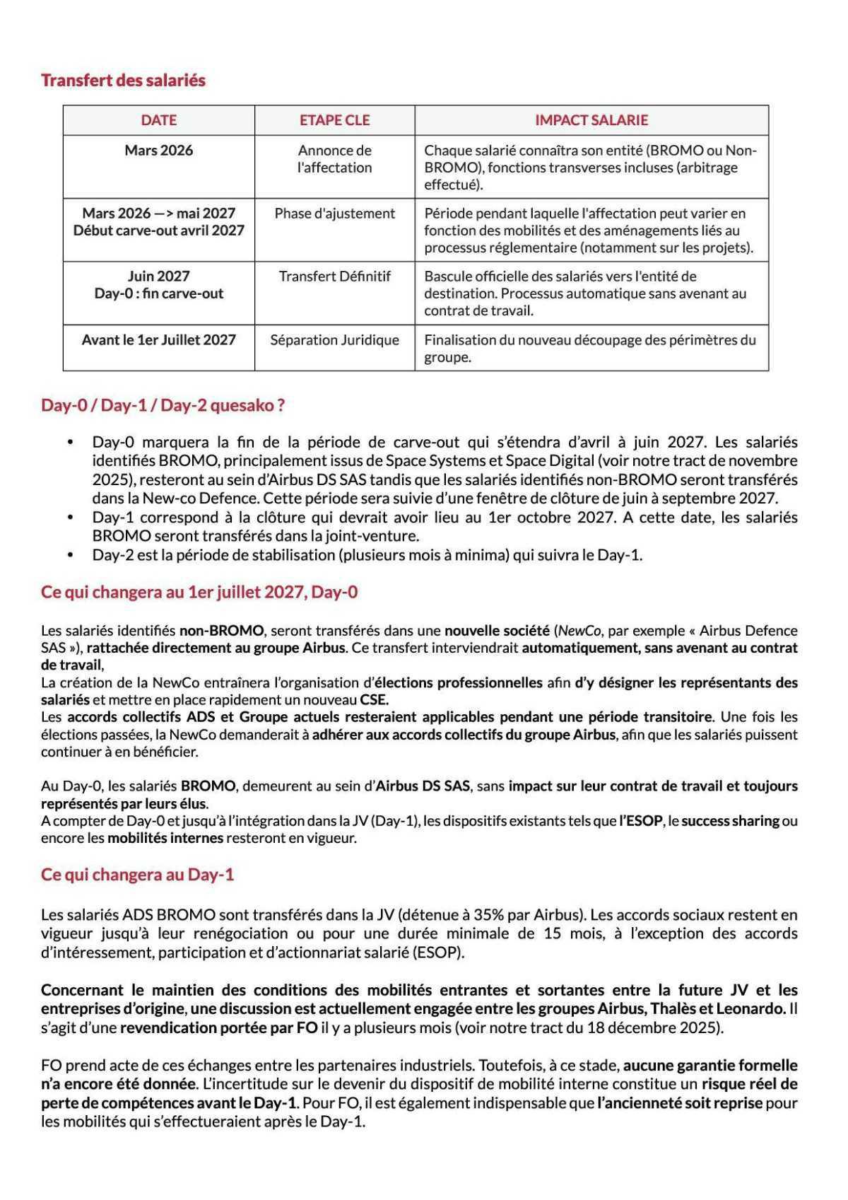 Calendrier, détourage et conséquences sur les salariés.